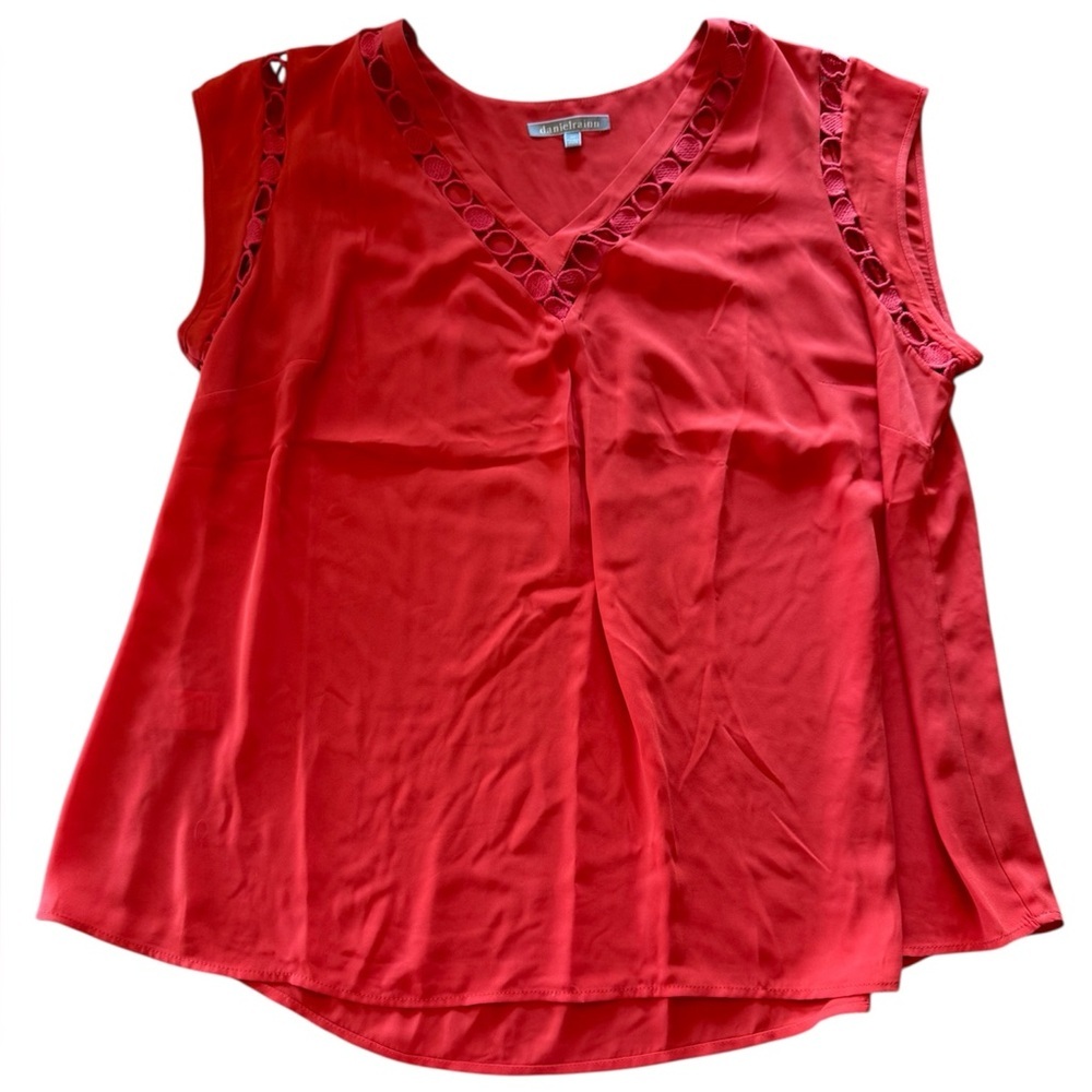 Stitch Fix Daniel Rainn Vivid Red Sleeveless Blouse 2X